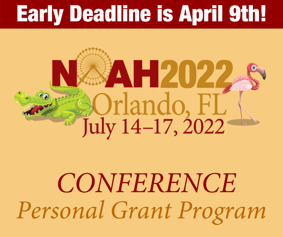 Early Deadline is April 9th - Conference Personal Grant Program